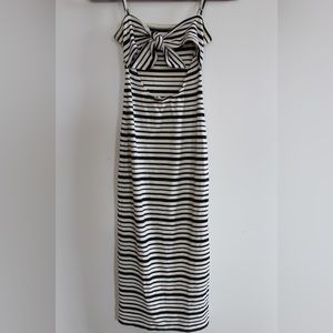 billabong stripe dress w tie back + keyhole